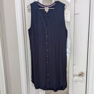 Knee length navy dress